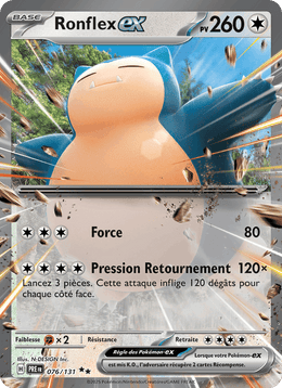 Ronflex-ex 076/180 Pokémon Évolutions Prismatiques (EV8.5)