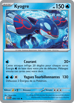 Kyogre 034/188 Pokémon Méga-Évolution (ME01)