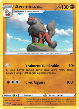 Arcanin de Hisui 084/247 — Pokémon Origine Perdue (LOR)