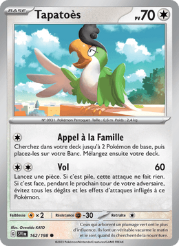Tapatoès 162/258 Pokémon Écarlate et Violet (EV01)
