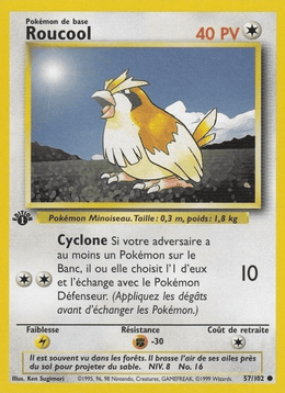 Roucool 57/102 Pokémon Set de Base (BS)
