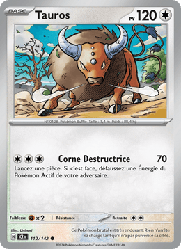 Tauros 112/175 Pokémon Couronne Stellaire (EV07)