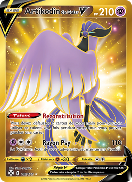 Artikodin de Galar V 181/216 Pokémon Stars Étincelantes