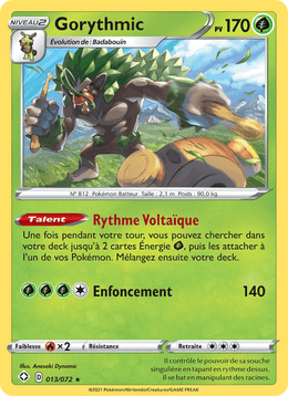Gorythmic 13/73 Pokémon Destinées Radieuses (SHF)
