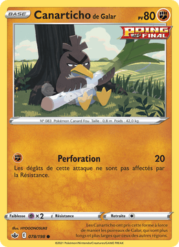 Canarticho de Galar 78/233 Pokémon Règne de Glace (CRE)
