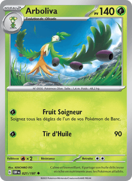 Arboliva 021/230 Pokémon Flammes Obsidiennes (EV03)