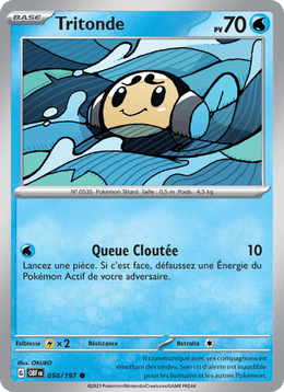 Tritonde 050/230 Pokémon Flammes Obsidiennes (EV03)