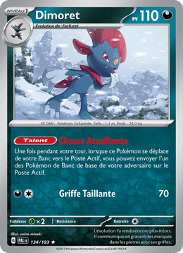 Dimoret 134/279 Pokémon Évolutions à Paldea (EV02)