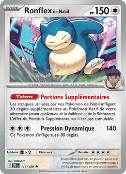Ronflex de Nabil 117/190 Pokémon Aventures Ensemble (EV09)