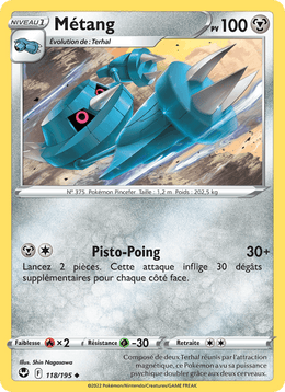 Métang 118/215 Pokémon Tempête Argentée (SIT)