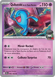Qulbutoké de la Team Rocket 082/244 Pokémon Rivalités Destinées (EV10)