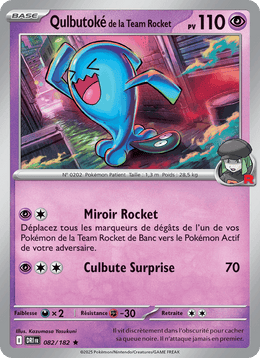 Qulbutoké de la Team Rocket 082/244 Pokémon Rivalités Destinées (EV10)