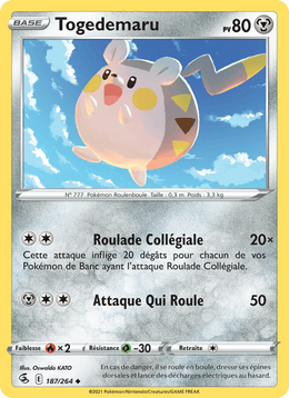 Togedemaru 187/284 Pokémon Poing de Fusion (FST)