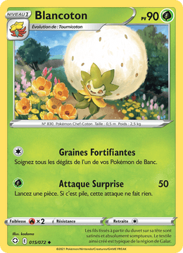 Blancoton 15/73 Pokémon Destinées Radieuses (SHF)