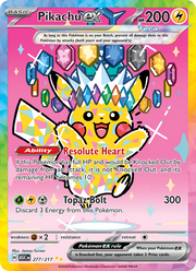 Pikachu-ex 277/295 — Pokémon Héros Transcendants (ME2.5)