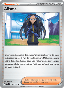 Alisma 188/230 Pokémon Flammes Obsidiennes (EV03)