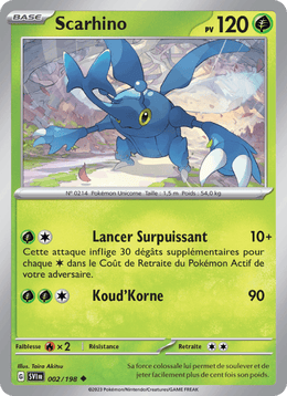 Scarhino 002/258 Pokémon Écarlate et Violet (EV01)