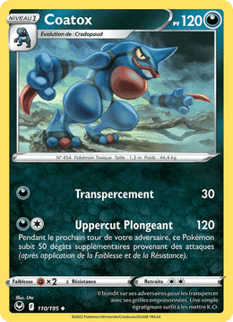 Coatox 110/215 Pokémon Tempête Argentée (SIT)