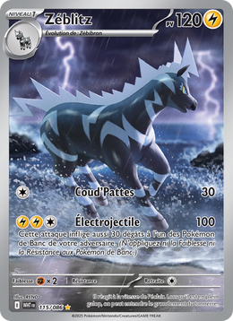 Zéblitz 115/86 — Pokémon Flamme Blanche (WHT)
