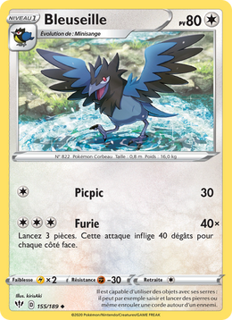 Bleuseille 155/201 Pokémon Ténèbres Embrasées