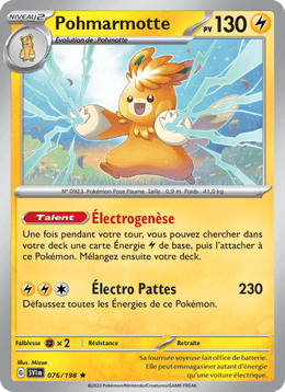 Pohmarmotte 076/258 Pokémon Écarlate et Violet (EV01)