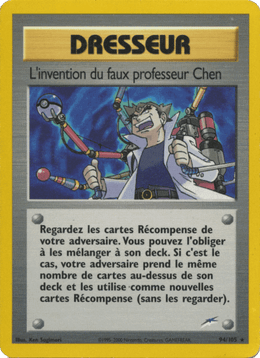 L'invention du faux professeur Chen 94/113 Pokémon Neo Destiny (N4)