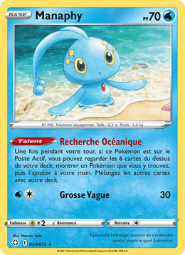 Manaphy 24/73 Pokémon Destinées Radieuses (SHF)
