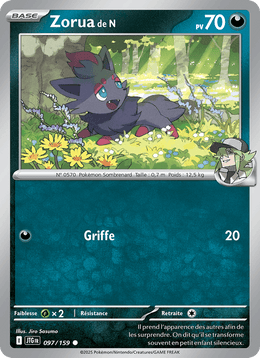 Zorua de N 097/190 Pokémon Aventures Ensemble (EV09)