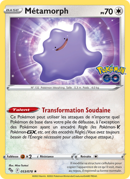 Métamorph 053/88 Pokémon Pokémon GO