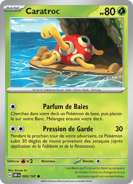 Caratroc 005/230 Pokémon Flammes Obsidiennes (EV03)