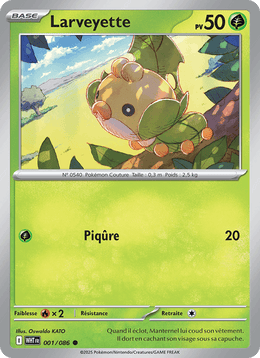 Larveyette 001/173 Pokémon Flamme Blanche (WHT)