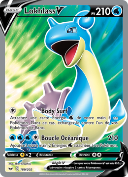 Lokhlass V 189/216 Pokémon Épée et Bouclier