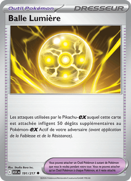 Balle Lumière 191/295 Pokémon Héros Transcendants (ME2.5)