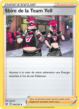 Sbire de la Team Yell 184/216 Pokémon Épée et Bouclier