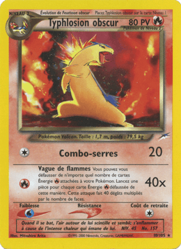 Typhlosion obscur 10/113 Pokémon Neo Destiny (N4)