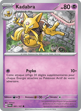 Kadabra 081/226 Pokémon Mascarade Crépusculaire (EV06)