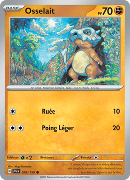 Osselait 076/190 Pokémon Aventures Ensemble (EV09)