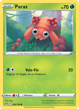 Paras 004/217 Pokémon Origine Perdue (LOR)