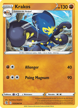 Krakos 153/284 Pokémon Poing de Fusion (FST)