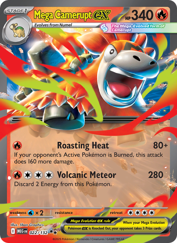 Méga-Camérupt-ex 022/188 — Pokémon Méga-Évolution (ME01)