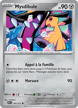 Mysdibule 144/295 Pokémon Héros Transcendants (ME2.5)