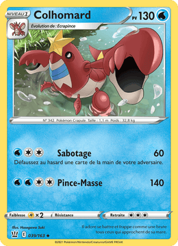 Colhomard 39/183 Pokémon Styles de combat (BST)