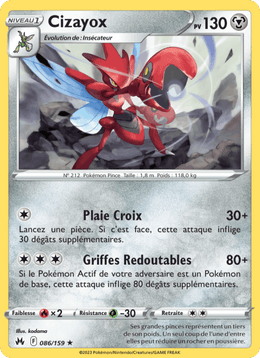 Cizayox 086/160 Pokémon Zénith Suprême (CRZ)