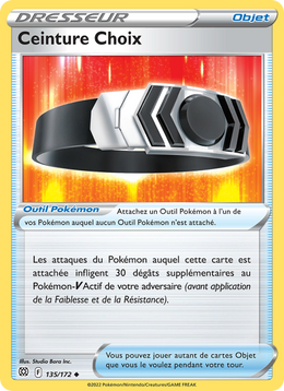 Ceinture Choix 135/216 Pokémon Stars Étincelantes