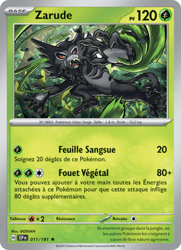 Zarude 011/252 Pokémon Étincelles Déferlantes (EV08)