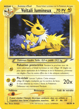 Voltali lumineux 48/113 Pokémon Neo Destiny (N4)