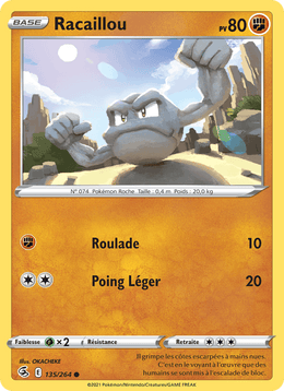 Racaillou 135/284 Pokémon Poing de Fusion (FST)