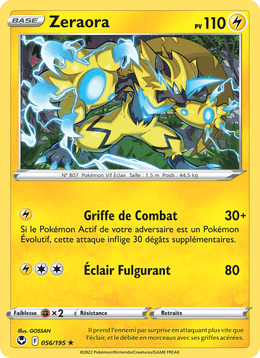 Zeraora 056/215 Pokémon Tempête Argentée (SIT)