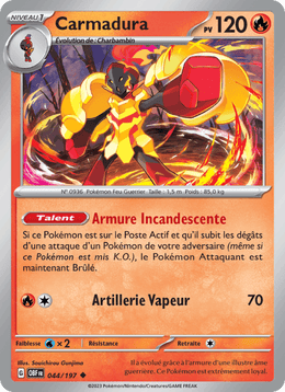 Carmadura 044/230 Pokémon Flammes Obsidiennes (EV03)