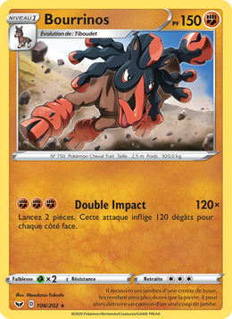 Bourrinos 106/216 Pokémon Épée et Bouclier